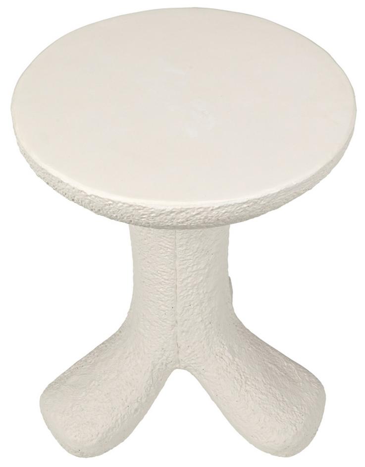 Laramy Fiber Cement Side Table in White by Noir Furniture