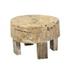 Alta Wheel End Table Bleached White Small by Classic Home