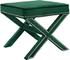 Alan Ottoman/Bench In Green Velvet by Meridian Furniture