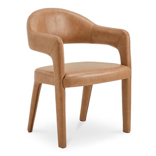 Martens Dining Chair Brown Leather by Moes Home