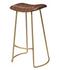 Theo Leather Bar Stool, Brown by Jamie Young