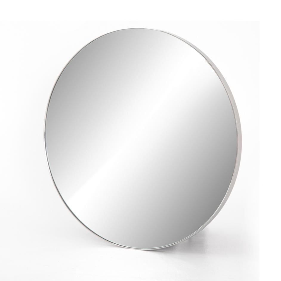 Bellvue Round Mirror-Shiny Steel by FOUR HANDS