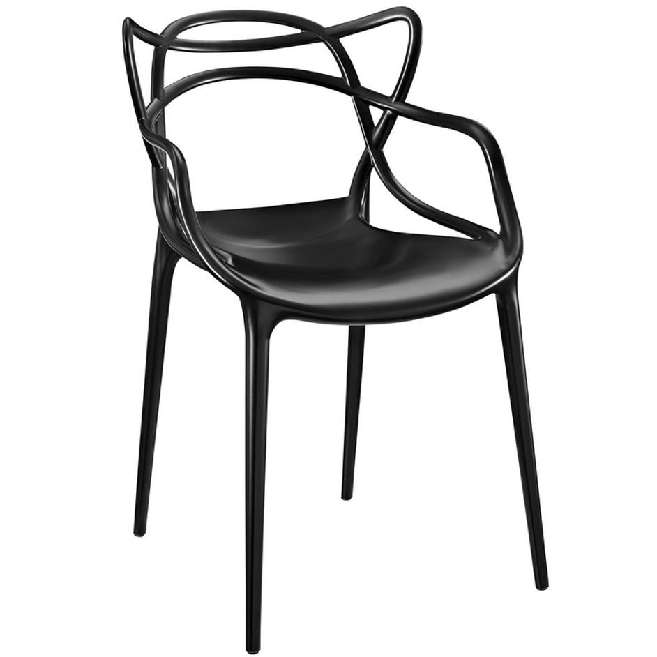 Gaile Dining Armchair In Black by Modway Furniture
