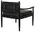 Fogel Sungkai/Mindi Leather Lounge Chair in Charcoal Black by Noir Furniture