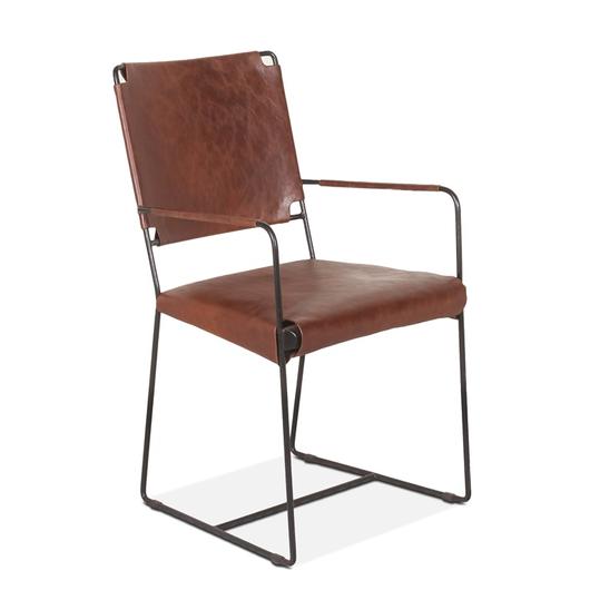New York Arm Chair Tobacco Leather by Home Trends & Design