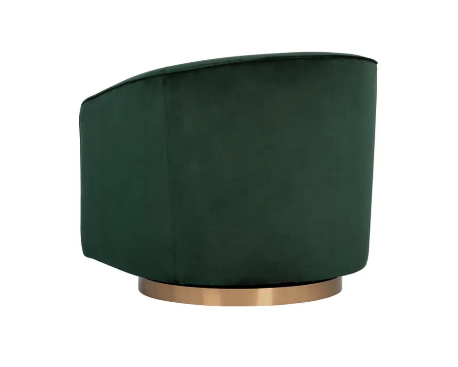 Hazel Swivel Chair - Deep Green Sky by Sunpan