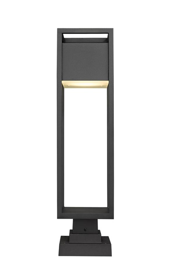 Barwick 1 Light Outdoor Pier Mounted Fixture in Black Finish by Z-Lite