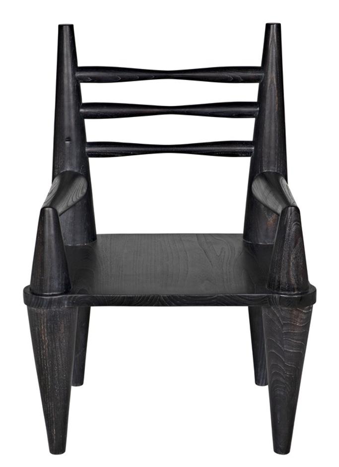 Cone Chair in Cinder Black Mindi Wood by Noir Furniture