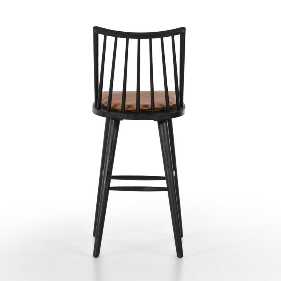 Lewis Windsor Bar + Counter Stool - Whiskey Saddle by Four Hands