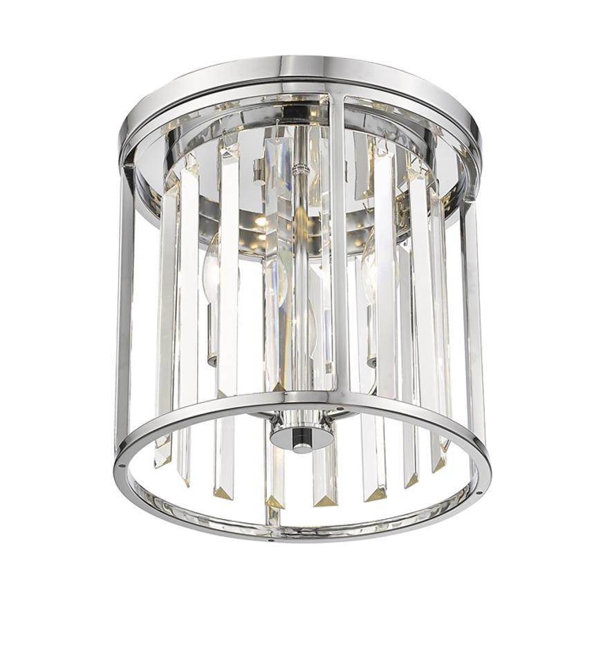 Monarch 3 Light Flush Mount in Chrome Finish by Z-Lite
