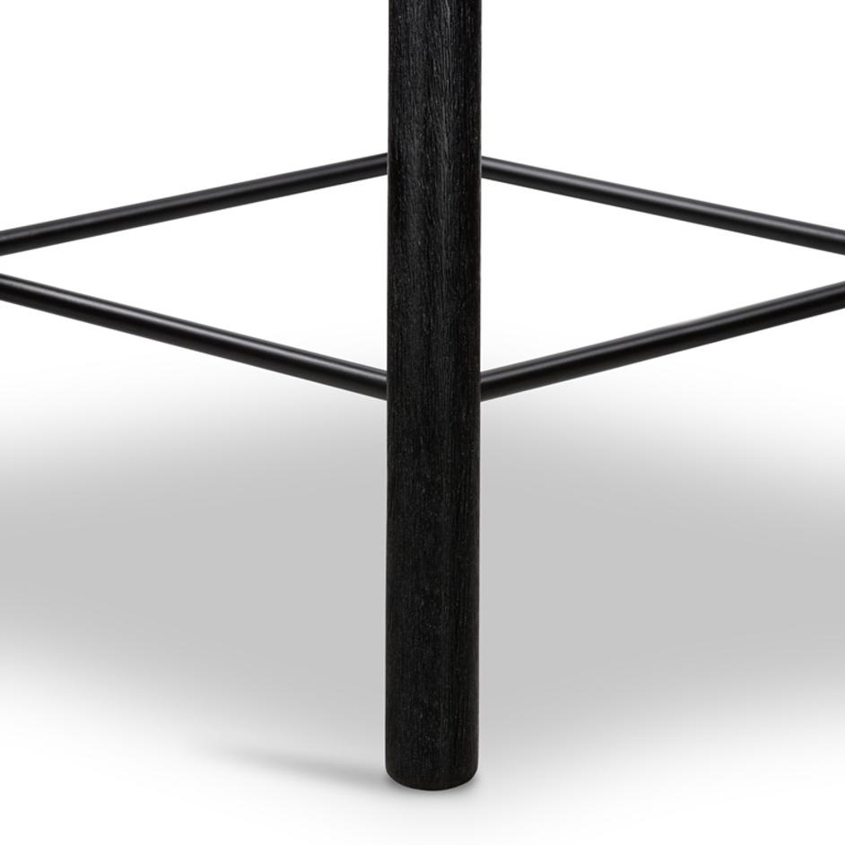 Barrett Stool In Matte Black Parawd In Counter by FOUR HANDS