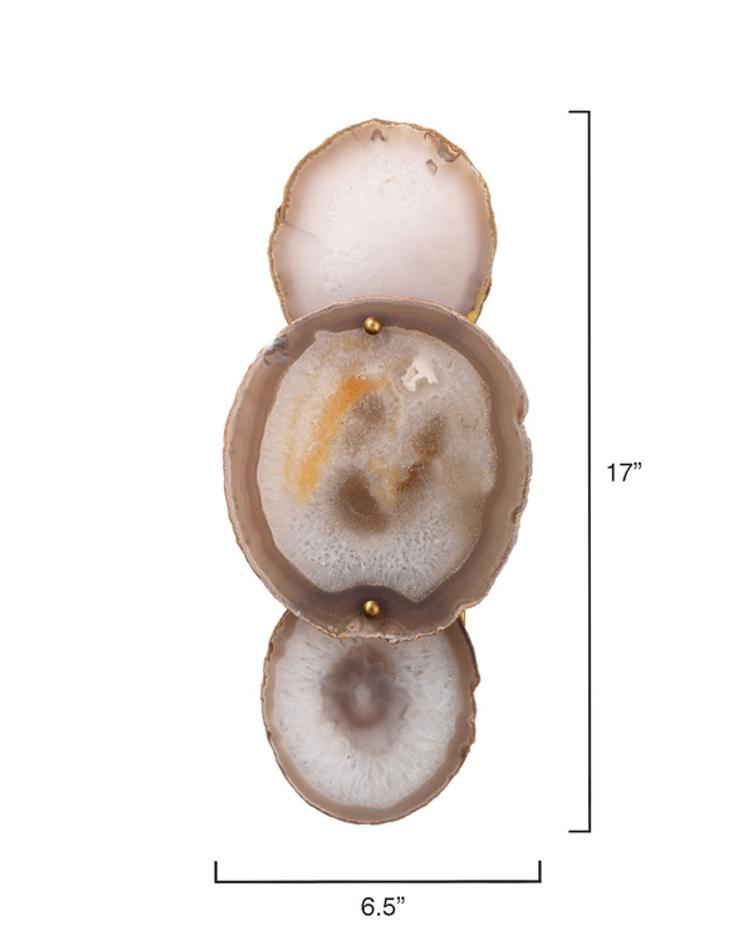 Trinity 1-Light Agate Wall Sconce by Jamie Young