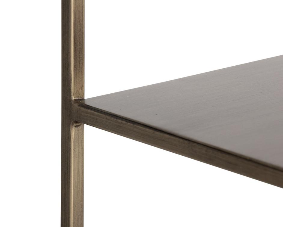 Eiffel Low Bookcase - Medium - Antique Brass by Sunpan