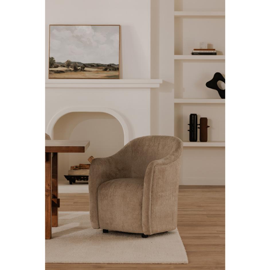 Drava Rolling Dining Chair Beige by Moes Home