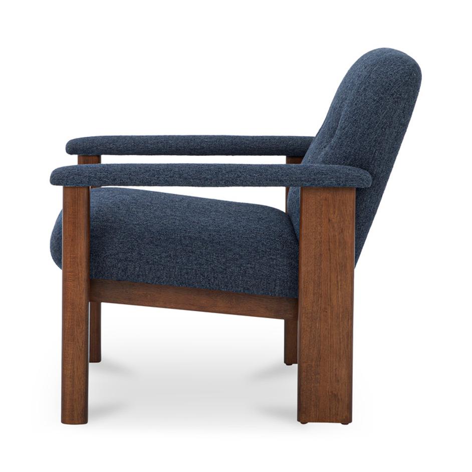 Parker Lounge Chair Dark Blue by Moes Home
