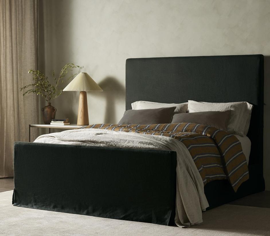 Daphne Slipcover King Bed - Brussels Pine by Four Hands