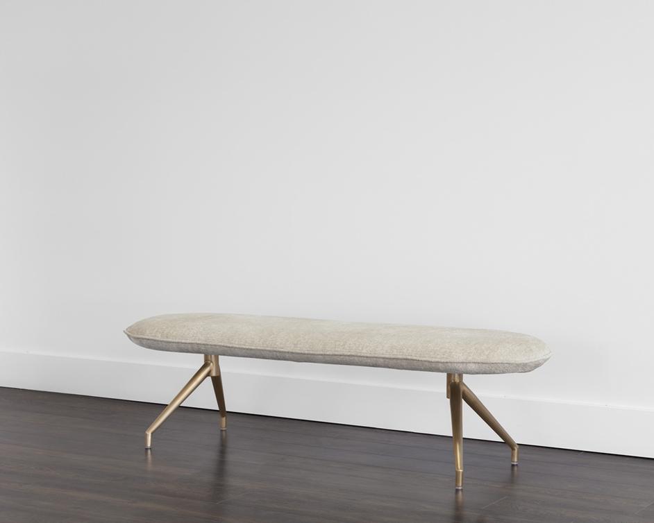 ELOWEN BENCH - BERGEN TAUPE by Sunpan