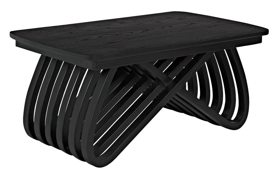 Infinity Sungkai/Mindi Coffee Table in Charcoal Black by Noir Furniture