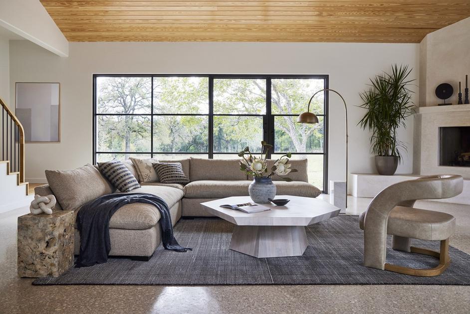 Amaud Rug - Charcoal/ Cream by Four Hands