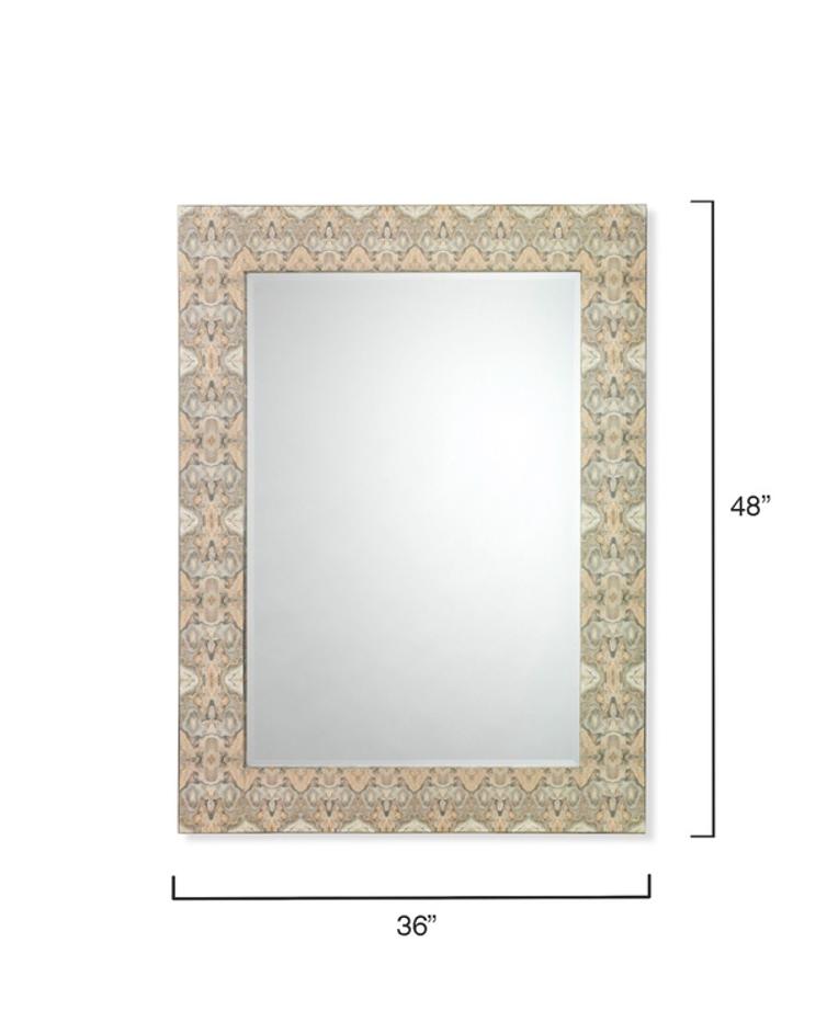 Rorschach Wall Mirror, Gray and Cream Lacquer by Jamie Young