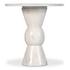 Fox End Table In Polished White Marble by FOUR HANDS