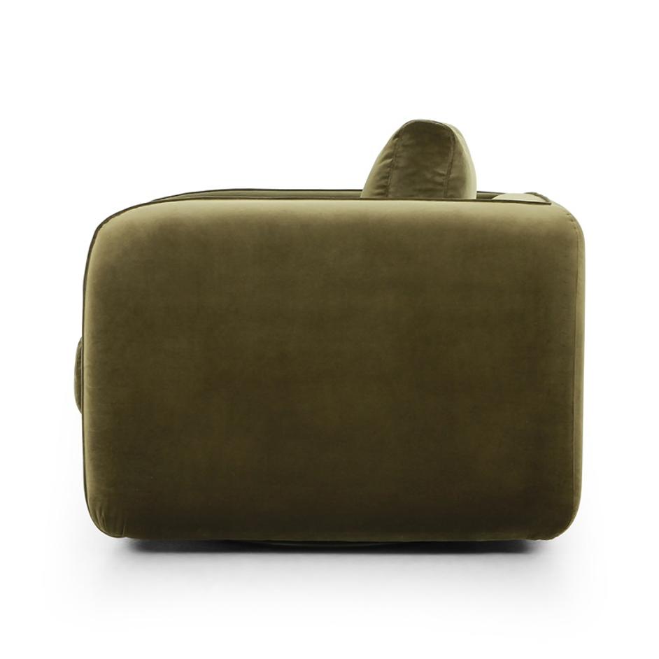 Malakai Swivel Chair In Surrey Olive by FOUR HANDS