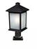 Holbrook 1 Light Outdoor Post Mount Light in Black Finish by Z-Lite