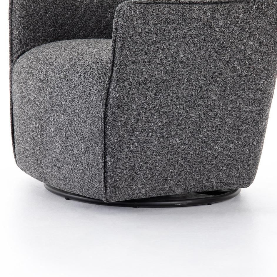 Kimble Swivel Chair-Bristol Charcoal by FOUR HANDS