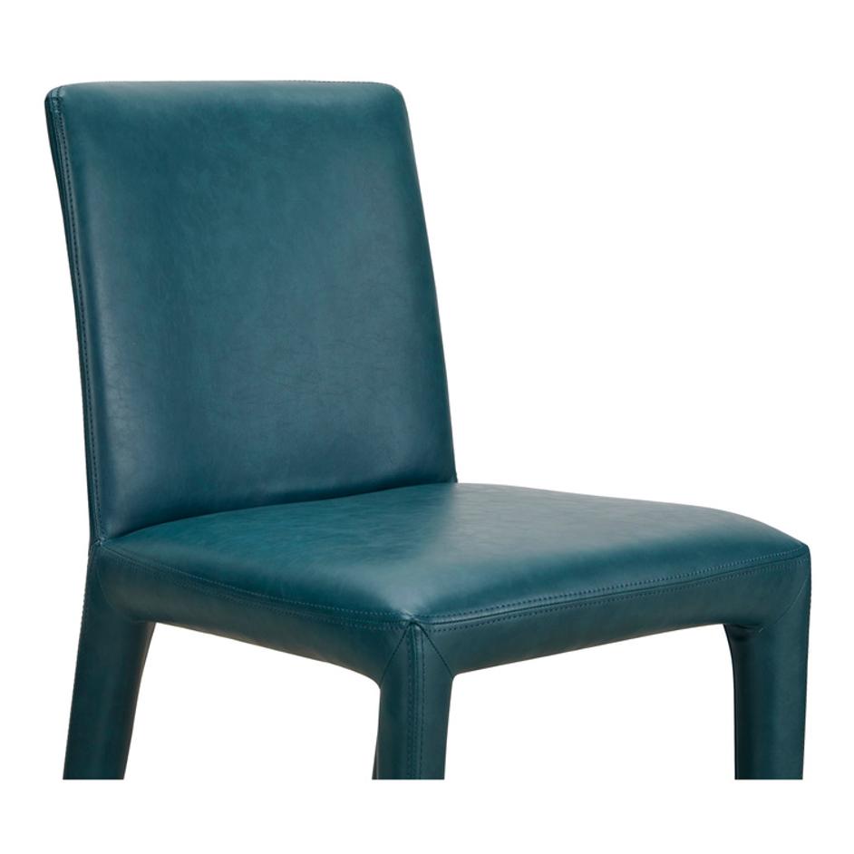 Monte Dining Chair Teal Vegan Leather - Set Of Two by Moes Home