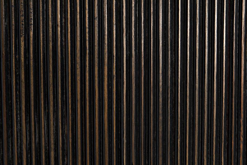 Noho Hutch in Mahogany, Hand-Rubbed Black with Light Brown Accents by Noir Furniture