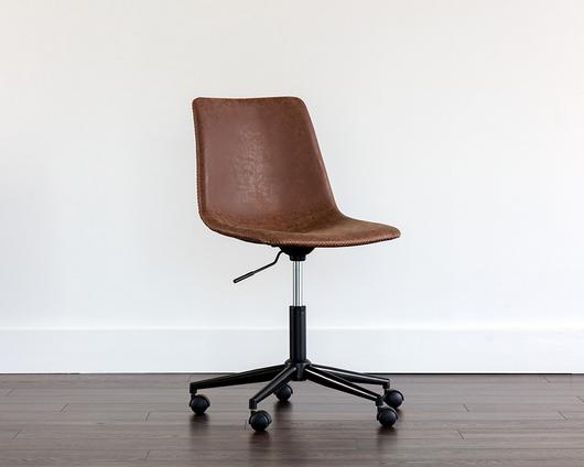 Cal Industrial Office Chair - Antique Brown by Sunpan