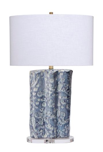 Flurry Ceramic Table Lamp with Linen Shade by Jamie Young