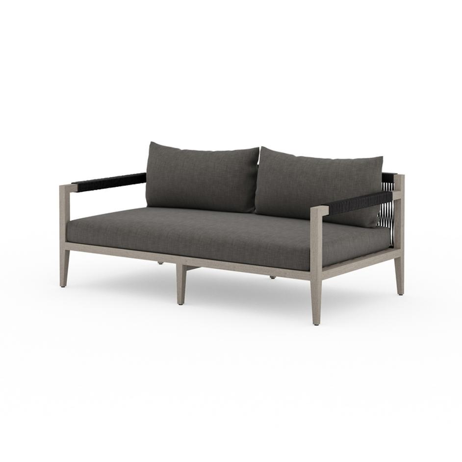 Sherwood Outdoor Sofa In 63" In Grey/Charcoal by FOUR HANDS