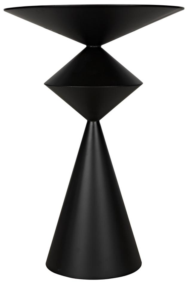 Zasa Side Table, Black Steel by Noir Furniture