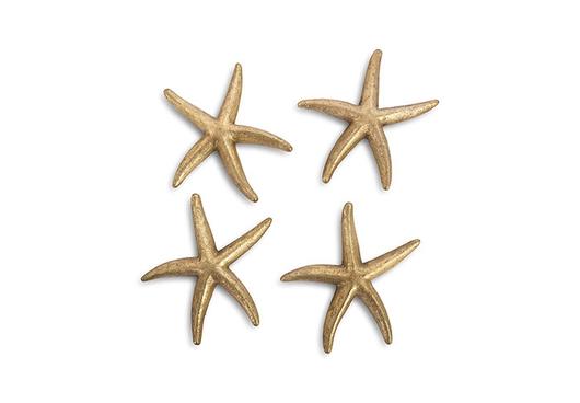 Star Fish, Gold Leaf, Set Of 4, Small by PHILLIPS COLLECTION