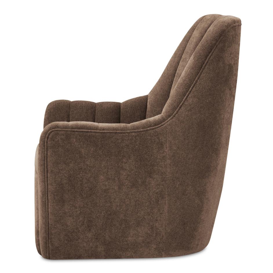 Bowie Swivel Chair Cool Brown by Moes Home