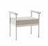 Diva Cream Velvet Bench by tov furniture