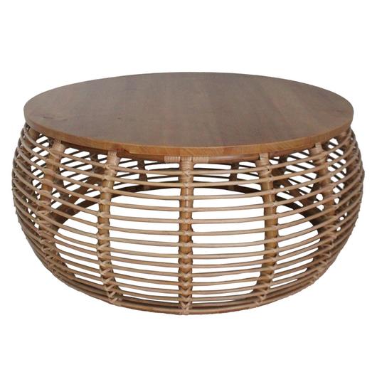 Iris Rattan Coffee Table In Honey by New Pacific Direct