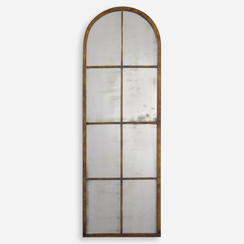 Amiel Arched Brown Mirror by Uttermost