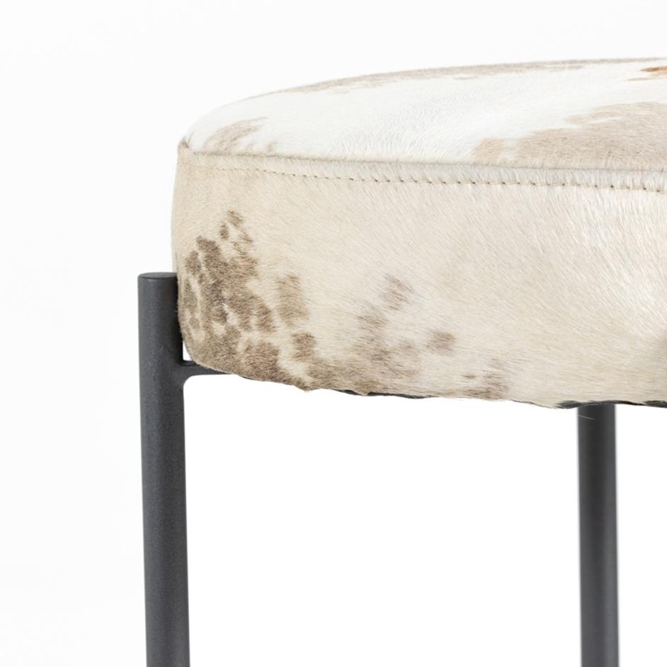 Nocona Stool In Speckled Hide In Counter by FOUR HANDS