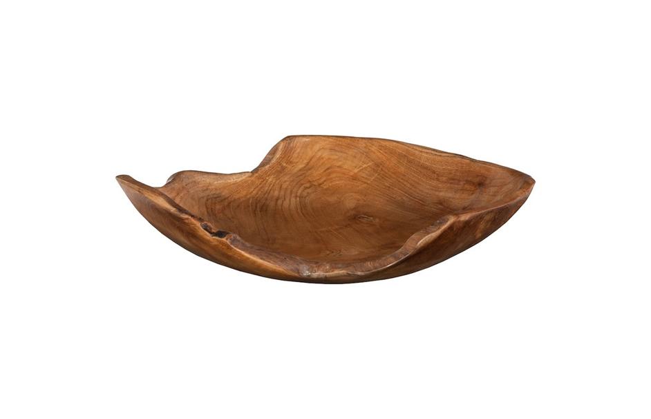 Teak Wood Bowl, Natural by Phillips Collection