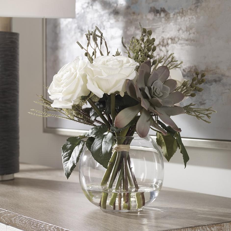 Belmonte Floral Bouquet & Vase by Uttermost