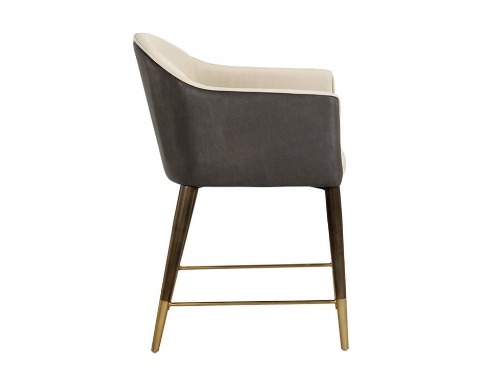Kylin Dining Armchair Chair - Dillon Cream / Bravo Ash by Sunpan