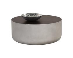 Diaz Coffee Table - Grey - Wood Grain Brown by Sunpan