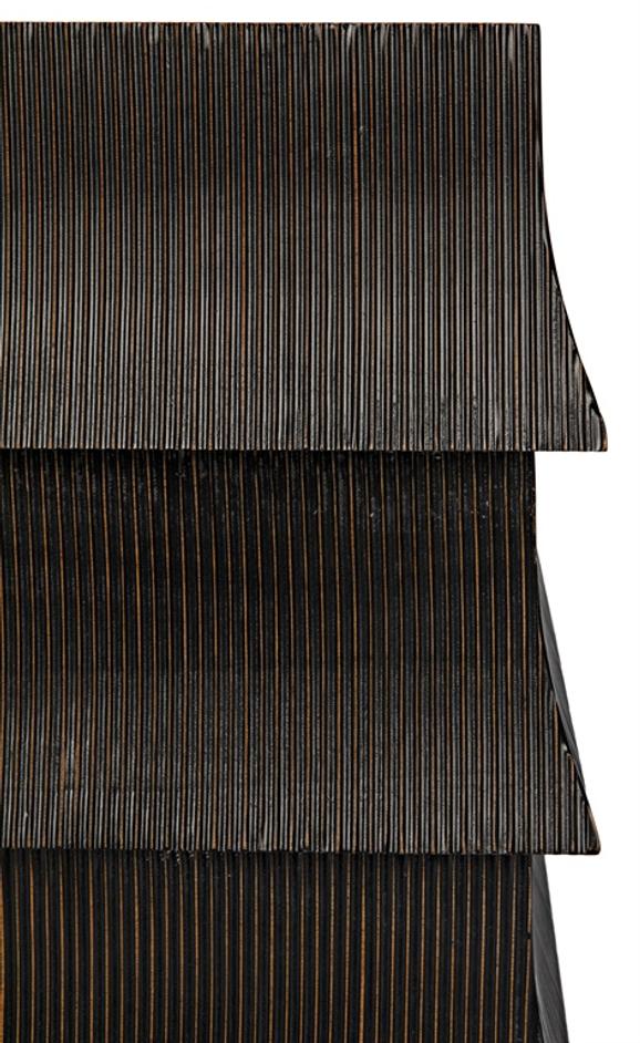 Ava Mahogany Dresser in Hand-Rubbed Black with Light Brown Highlights by Noir Furniture