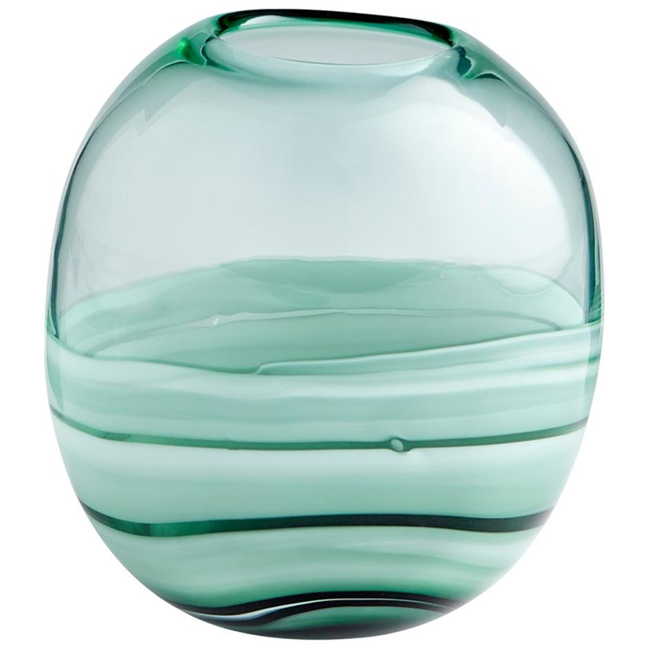 Small Torrent Vase in Green by Cyan Design