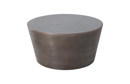 Kono Coffee Table, Bronze Finish with Concrete Top by PHILLIPS COLLECTION