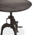 Industrial Loft 30-Inch Adjustable Crank Iron Side Table with Matte Black Finish by Home Trends & Design