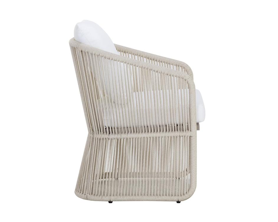 ALLARIZ DINING ARMCHAIR - GREIGE - STINSON WHITE by Sunpan