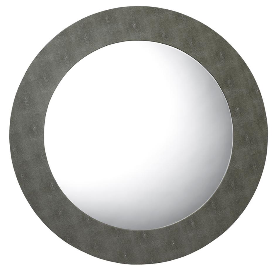 Chester Shagreen Round Mirror, Grey by Jamie Young